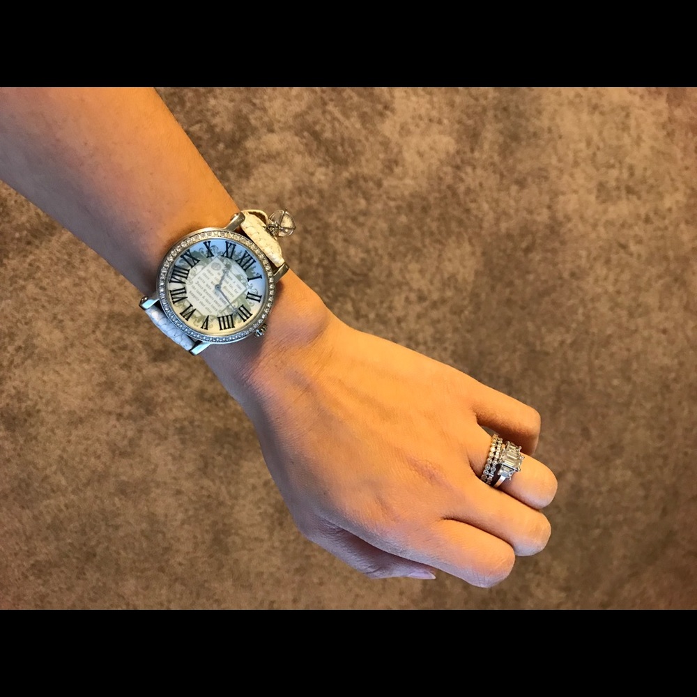 Juicy Couture White Leather Watch